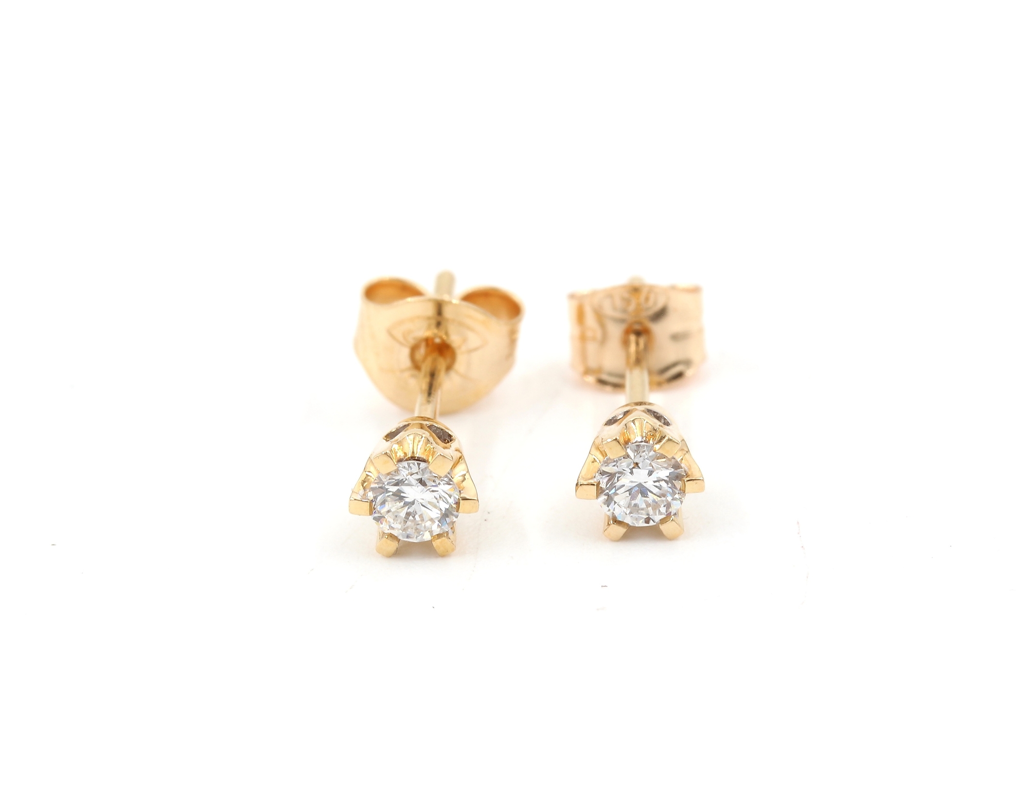 Diamant örhängen i 18k guld-ca 0,20 ct totalt