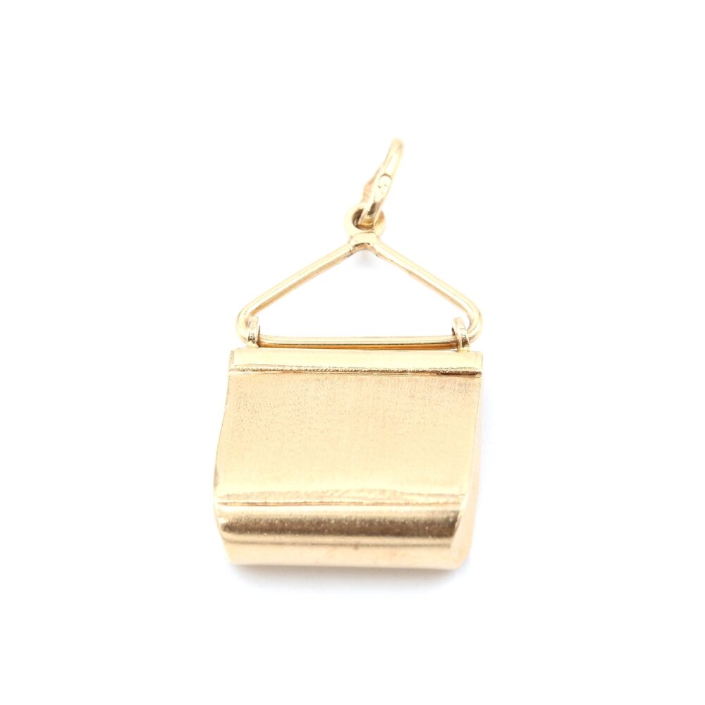 Berlock/hänge väska i 18k guld. vikt: 3 g