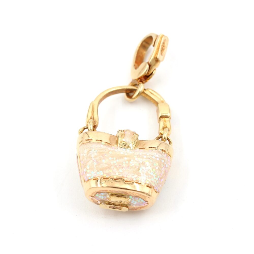 Berlock/hänge väska i 18k guld. vikt: 5,25 g