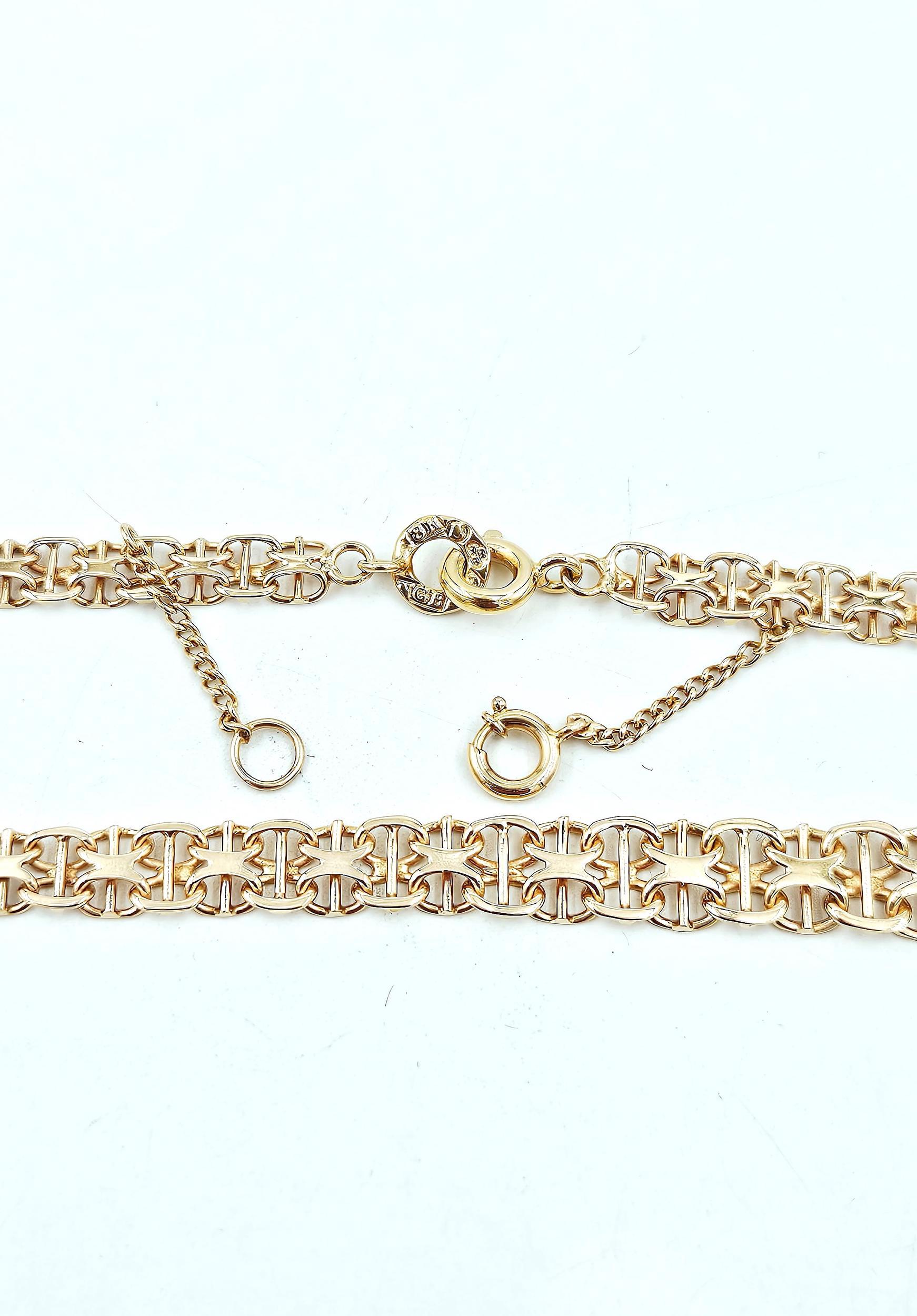 X-länk halsband med stavar i 18k guld. vikt:15 g