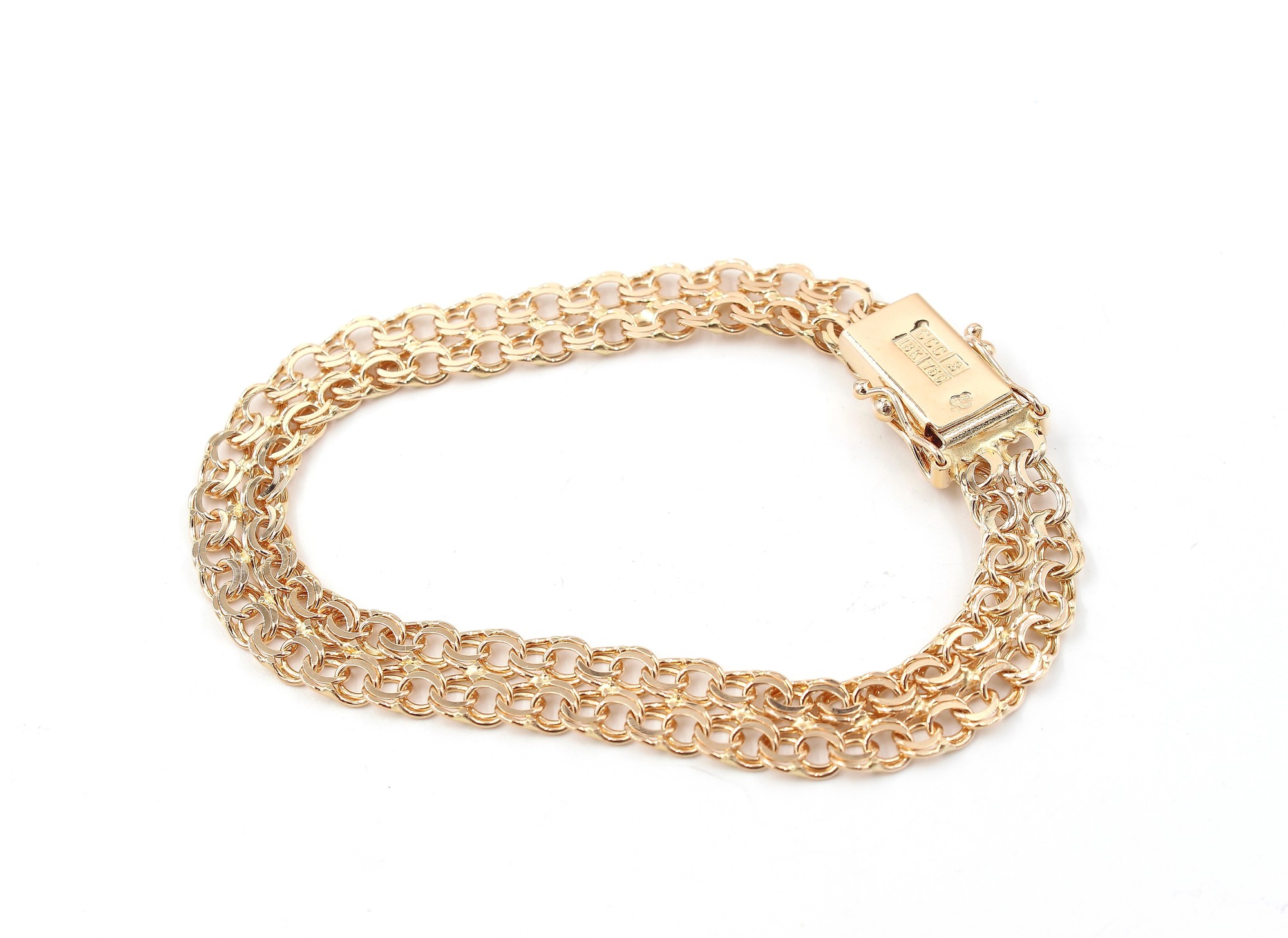 Bismarck armband i 18k guld. vikt: 9,2g