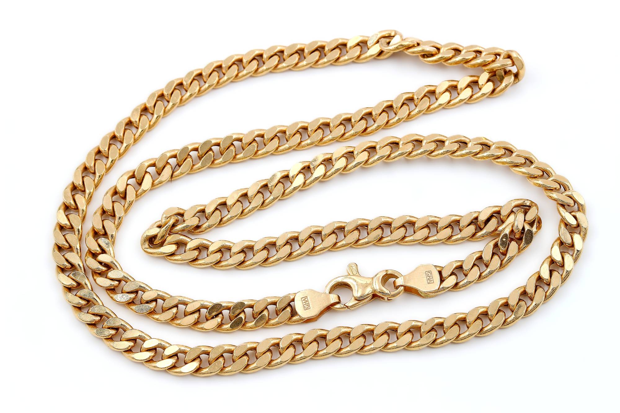 Halsband pansar i 18k guld- ihålig.Vikt 18.56g