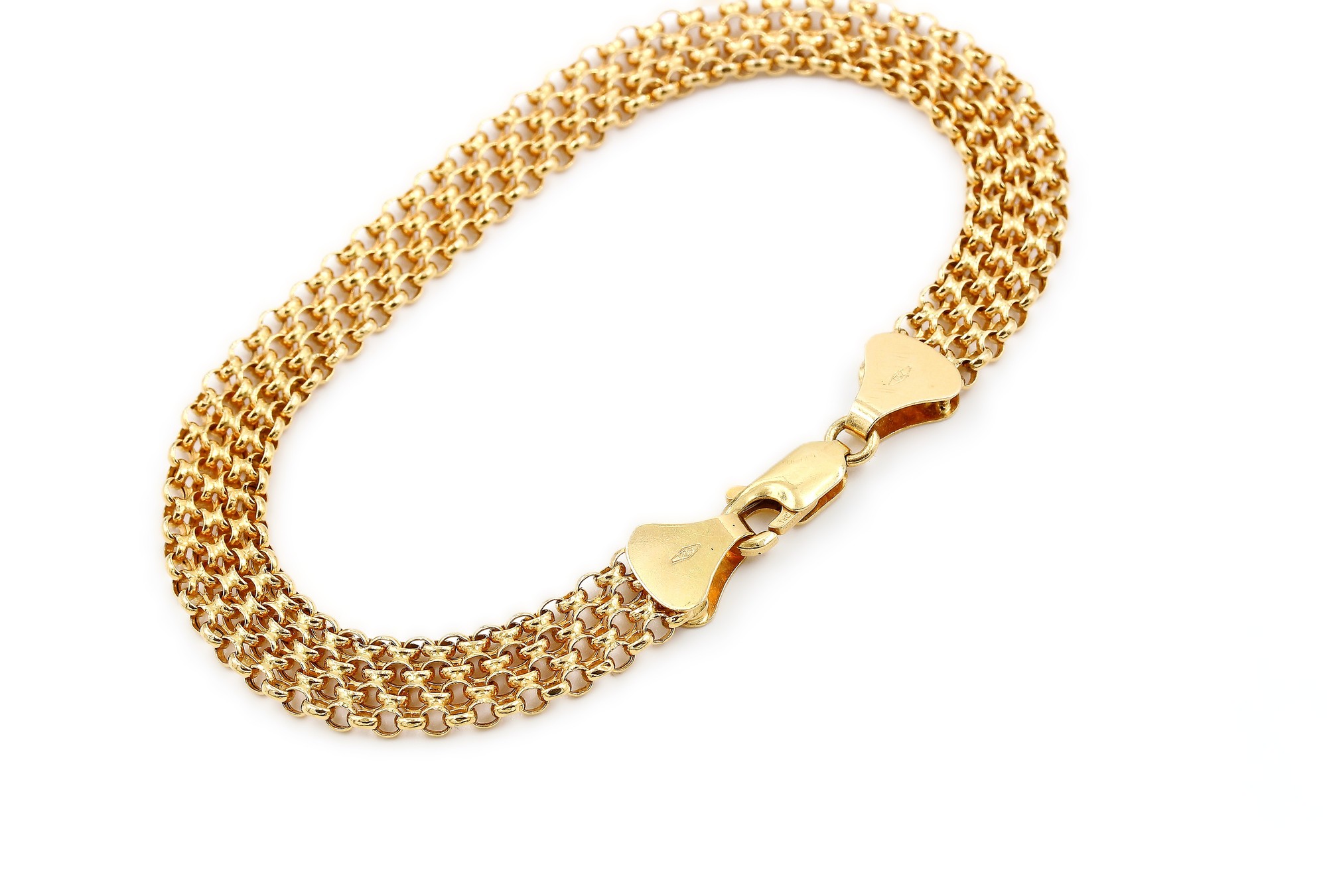X-länk armband i 18k guld.Vikt: 5.05g