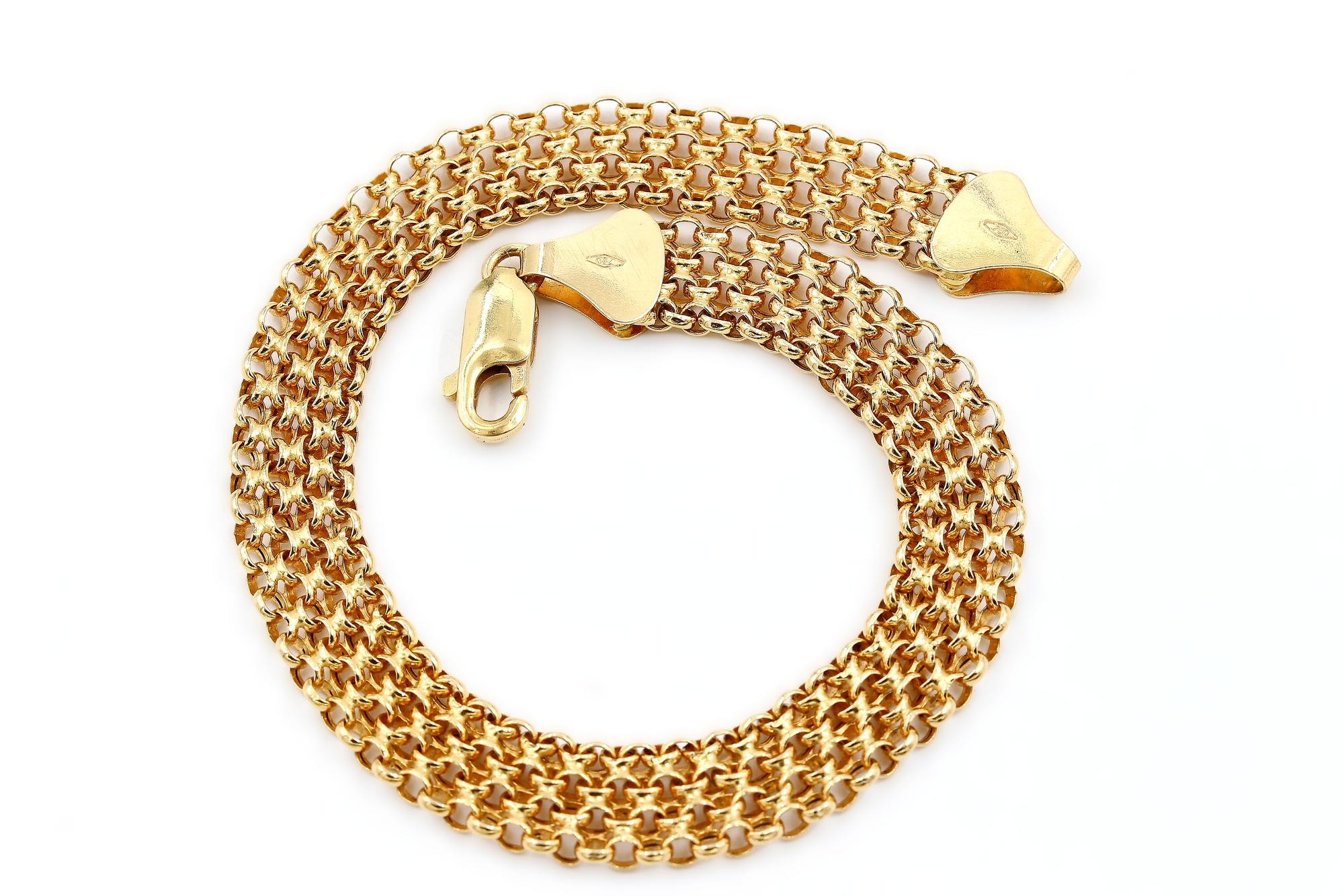 X-länk armband i 18k guld.Vikt: 5.05g