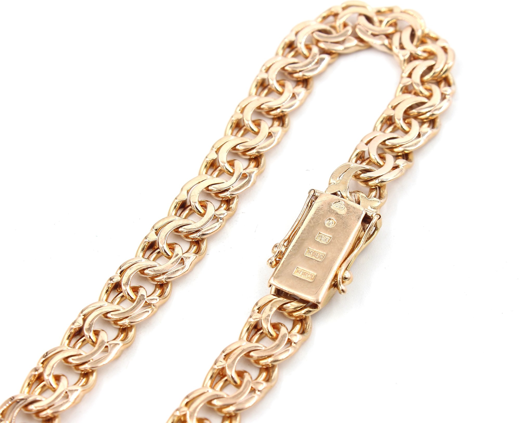 Bismarck armband i 18k guld. vikt: 20,1g