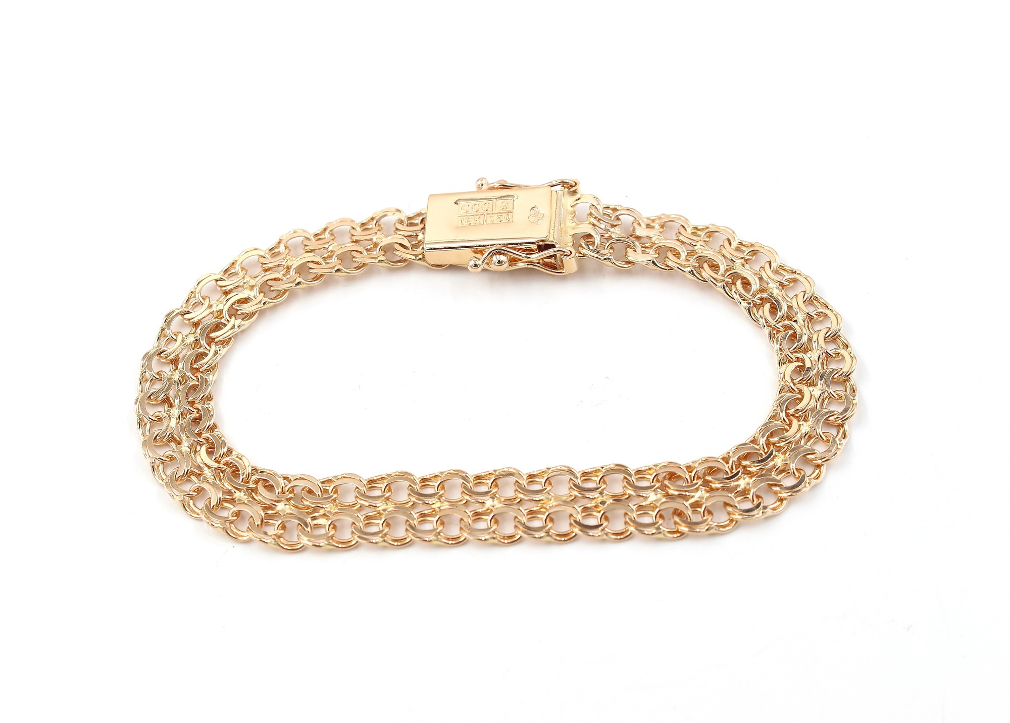 Bismarck armband i 18k guld. vikt: 9,2g
