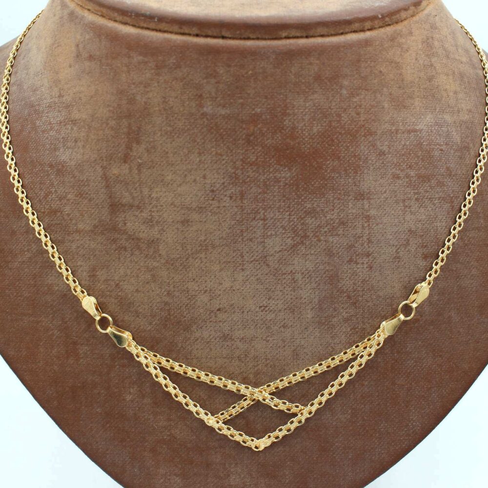 X-länk halsband i 18k guld. vikt: 8g