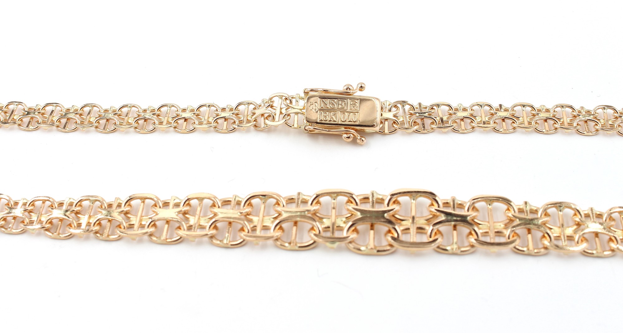 X-länk halsband i 18k guld. vikt: 8g