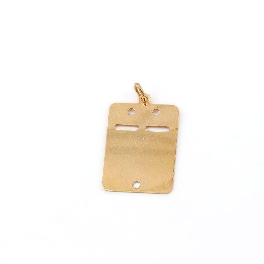 Hänge id-bricka i 18k guld.Vikt 1.5g