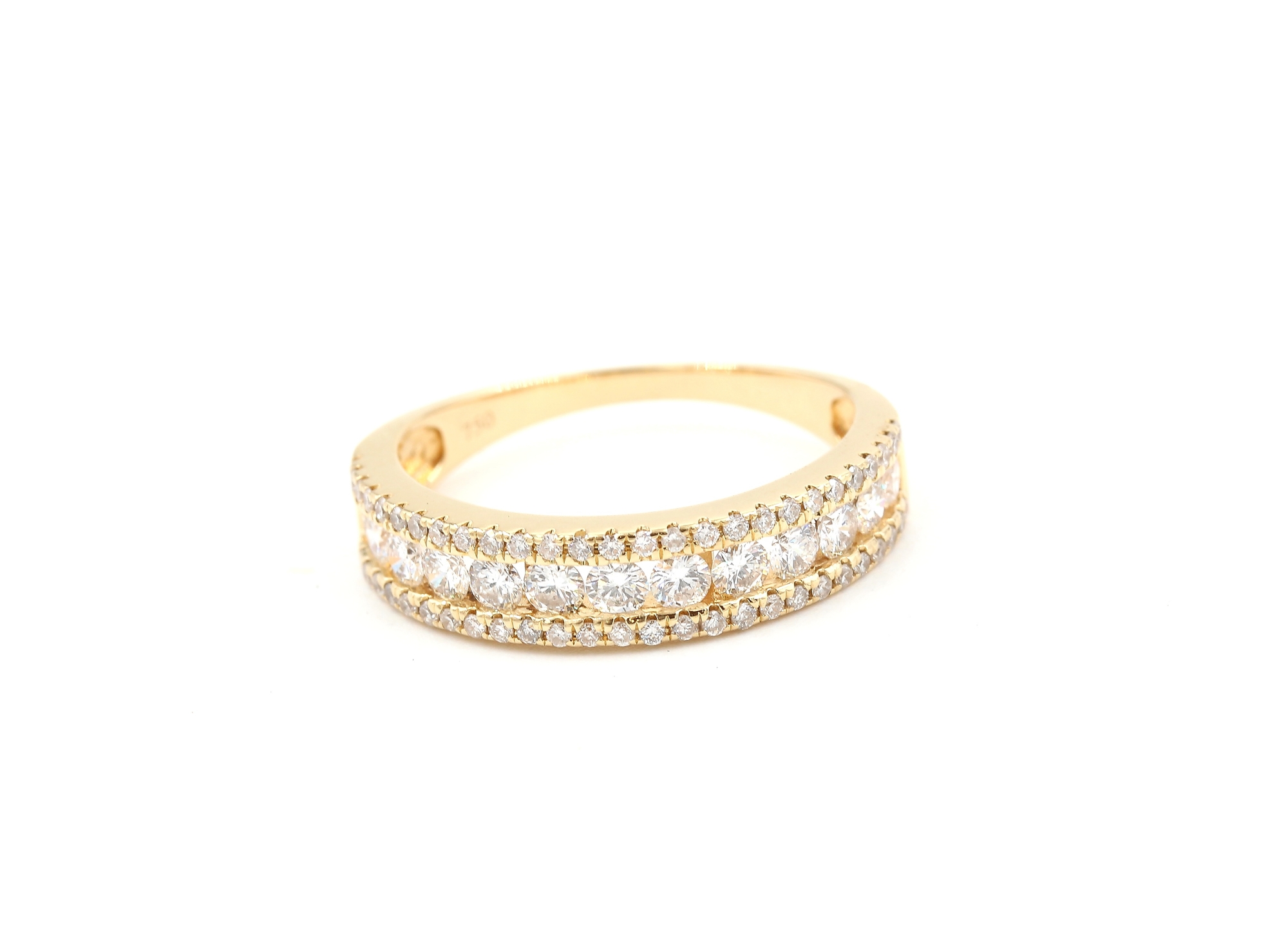 Diamantring i 18k guld ca 0,45 ct. vikt: 3,57 g