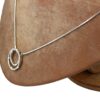 Halsband med ett diamant hänge i 18k vitguld.Vikt:7.43g