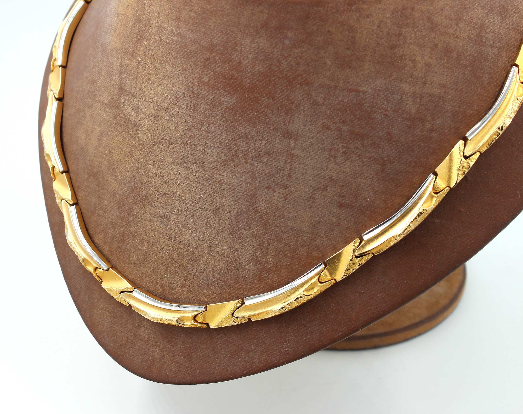 Lapponia Björn Weckström collier i 18k guld och platina "Narda" vikt.58,2gram