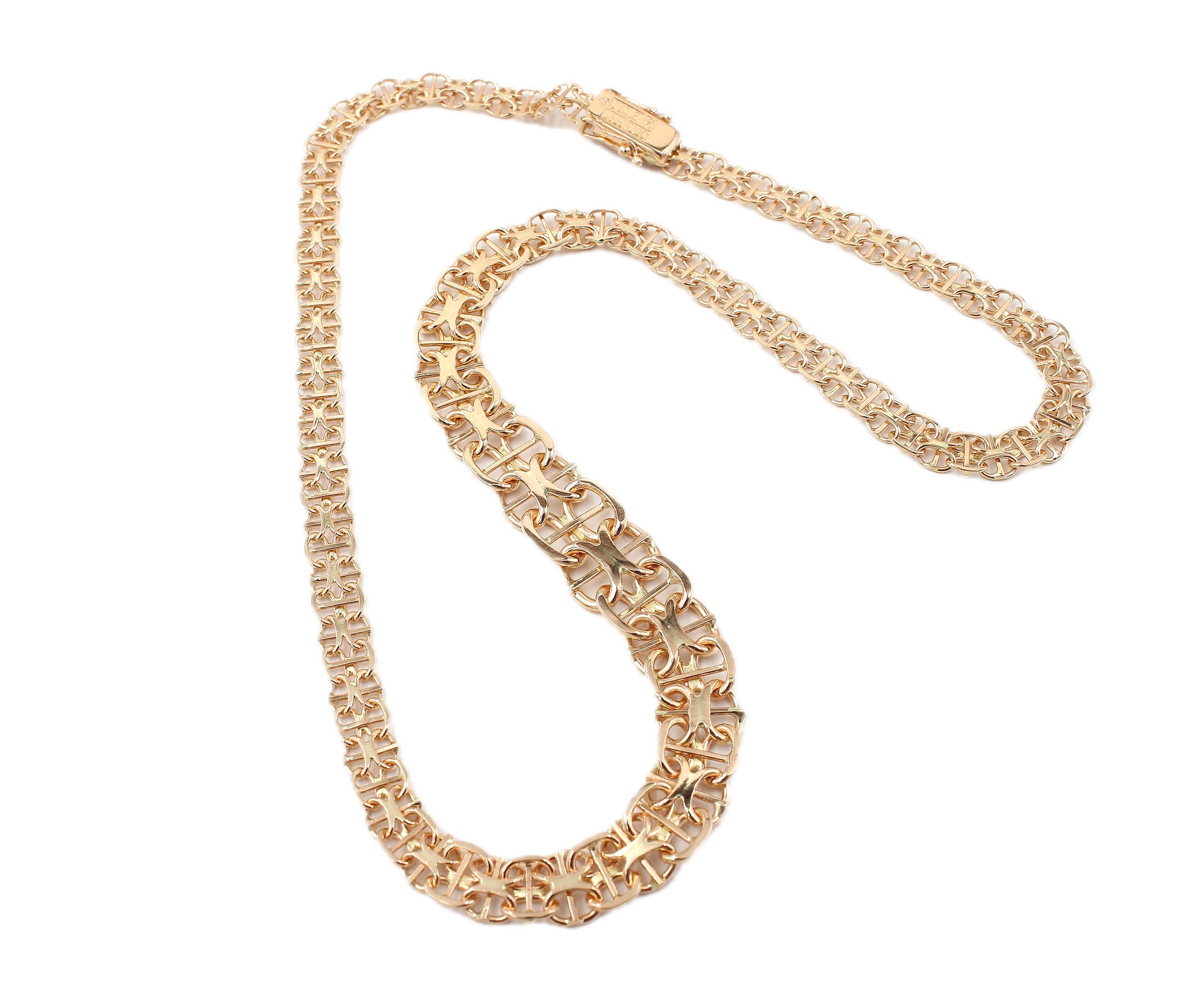 X-länk halsband i 18k guld. vikt: 8g