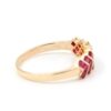 Diamantring i 18k guld med rubiner. vikt: 3,6g