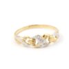 Bismarck ring i 18k guld med diamanter. vikt: 1,7g