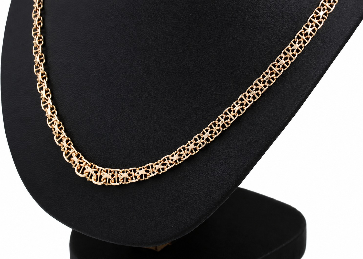 X-länk halsband med stavar i 18k guld.Vikt 16.9 g