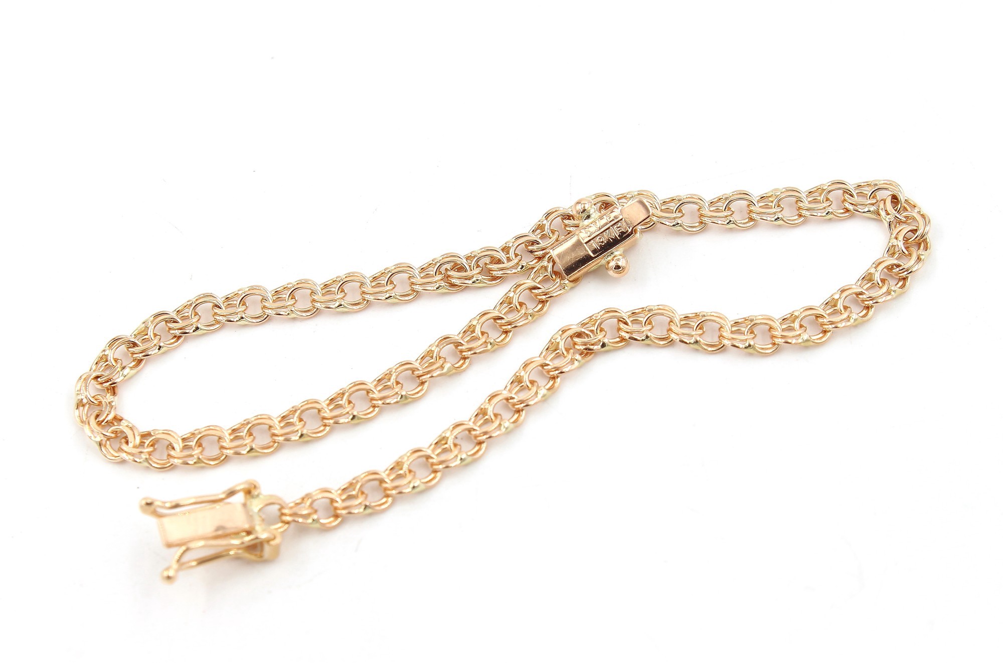 Bismarck armband i 18k guld massiv. vikt: 4,1 g