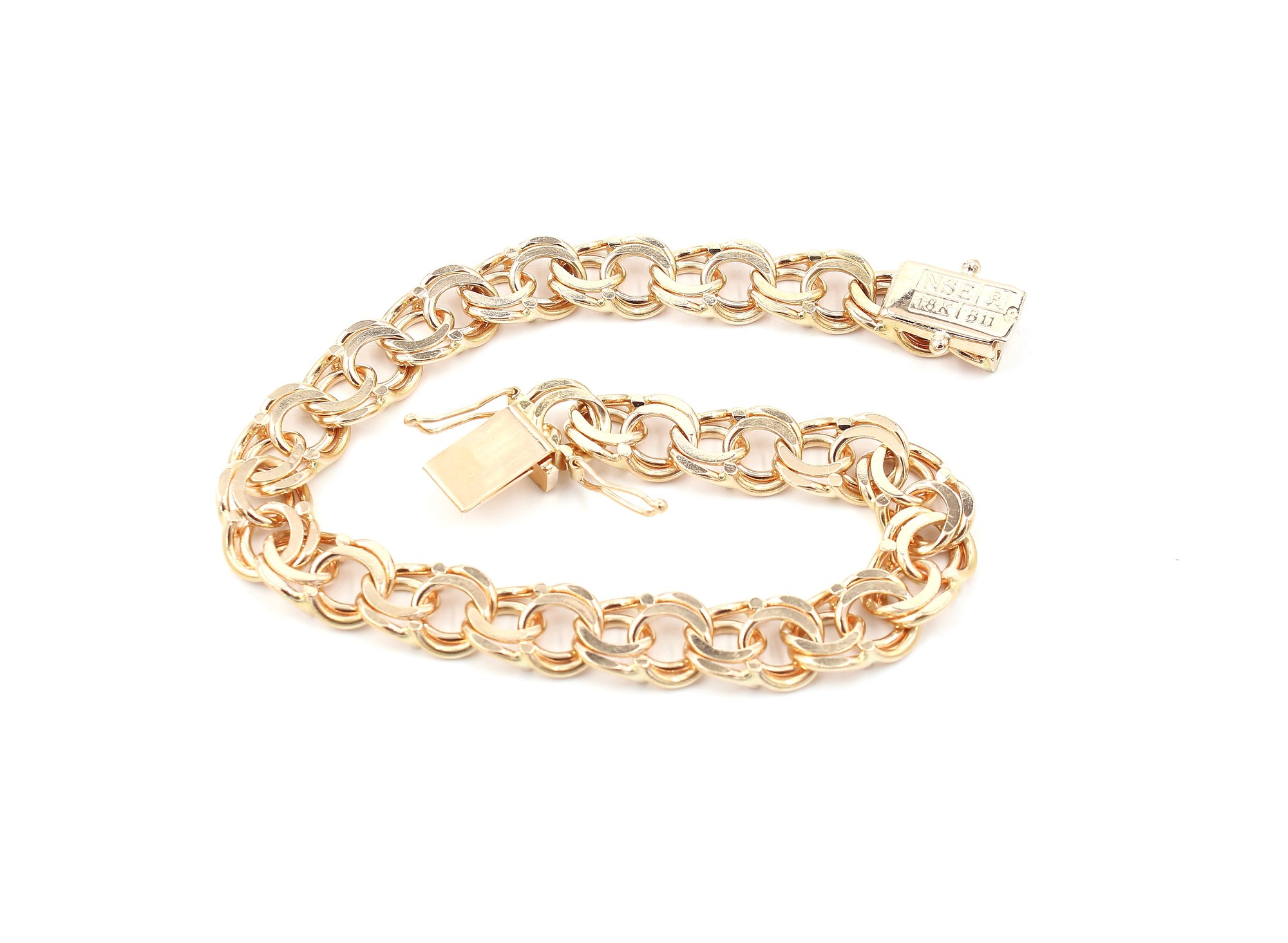 Bismarck armband i 18k guld. vikt: 24,7g