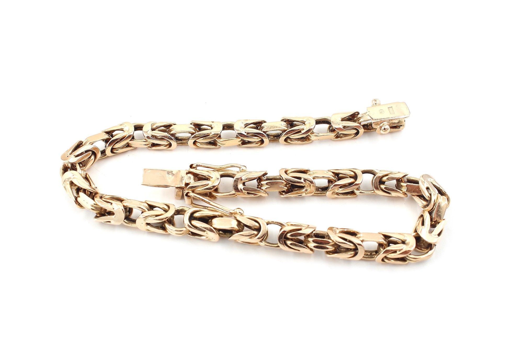 Armband kejsarlänk i 18k guld-Massiv.Vikt 43.59 g