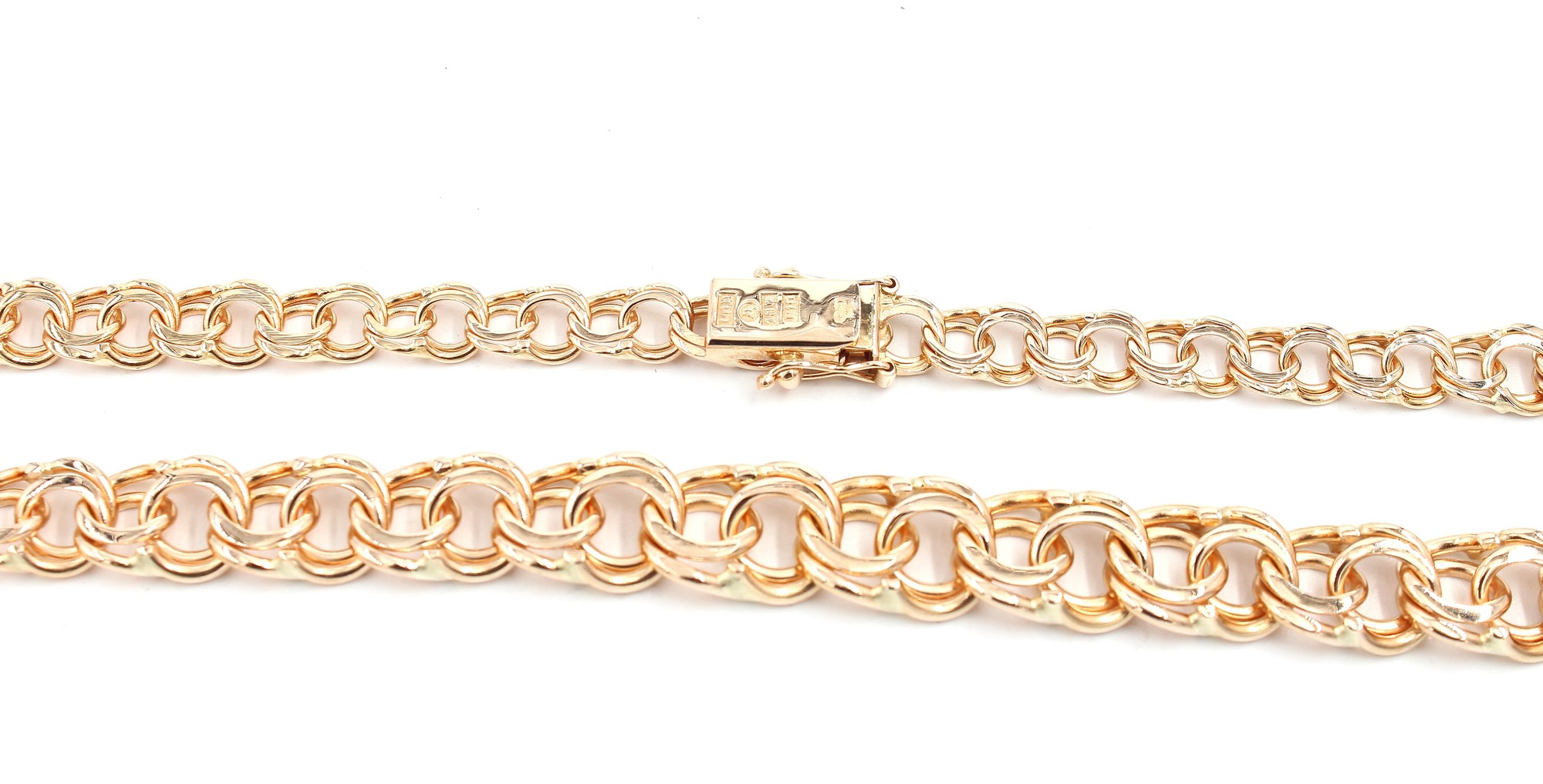 Bismarck halsband i 18k guld. vikt: 39,8g