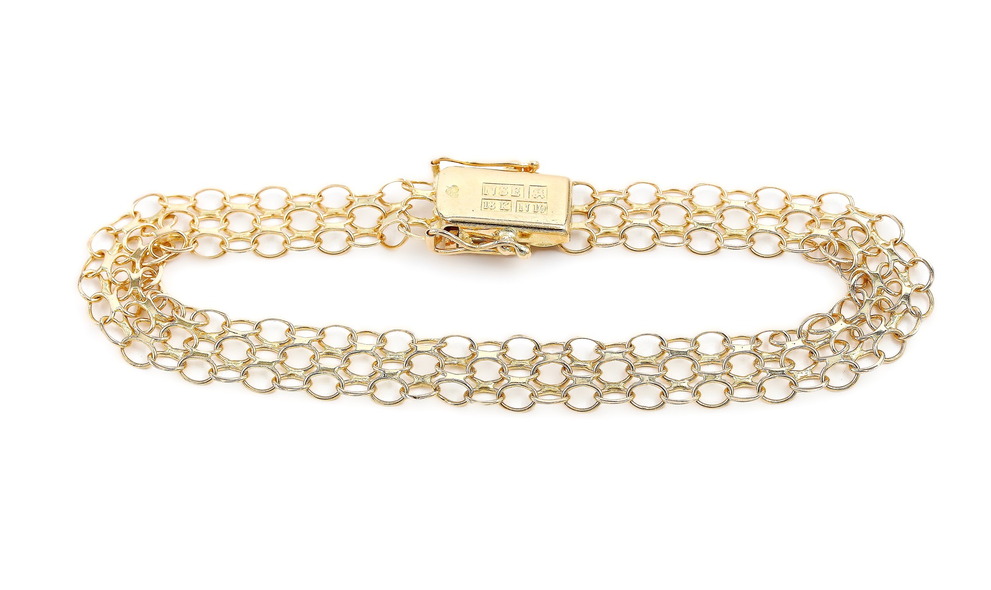 X-länk armband i 18k guld.Vikt: 7.85g
