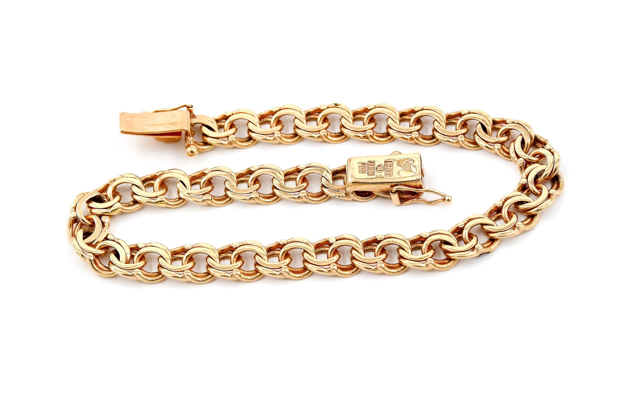 Armband bismarck i 18k guld.Vikt 12.55g
