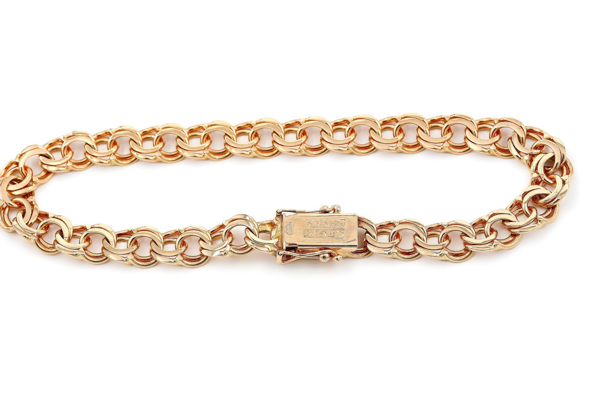 Armband bismarck i 18k guld.Vikt 15.03g