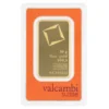 50 gram Valcambi Suisse guldtacka 999,9 guld framsida