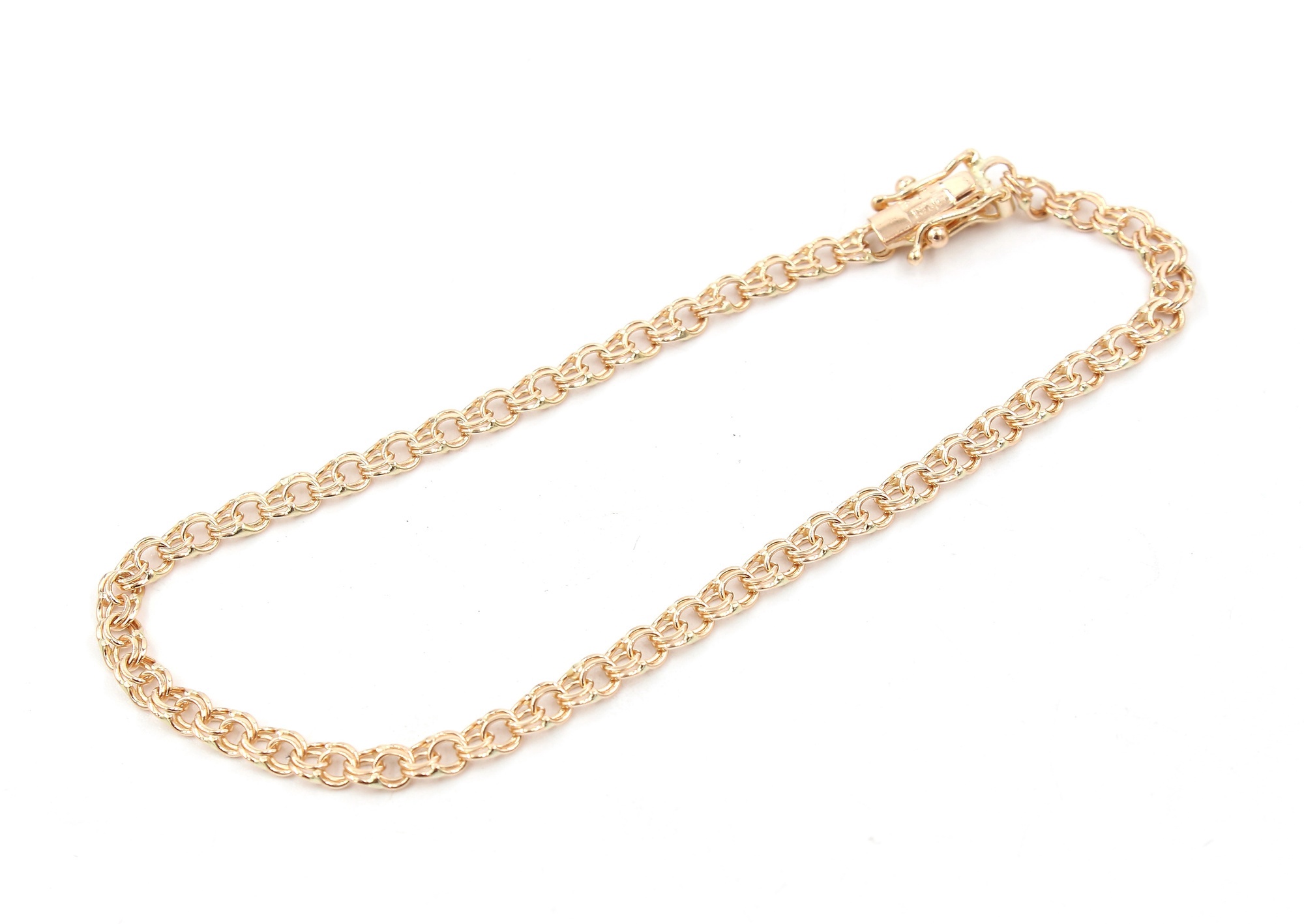 Bismarck armband i 18k guld massiv. vikt: 4,1 g