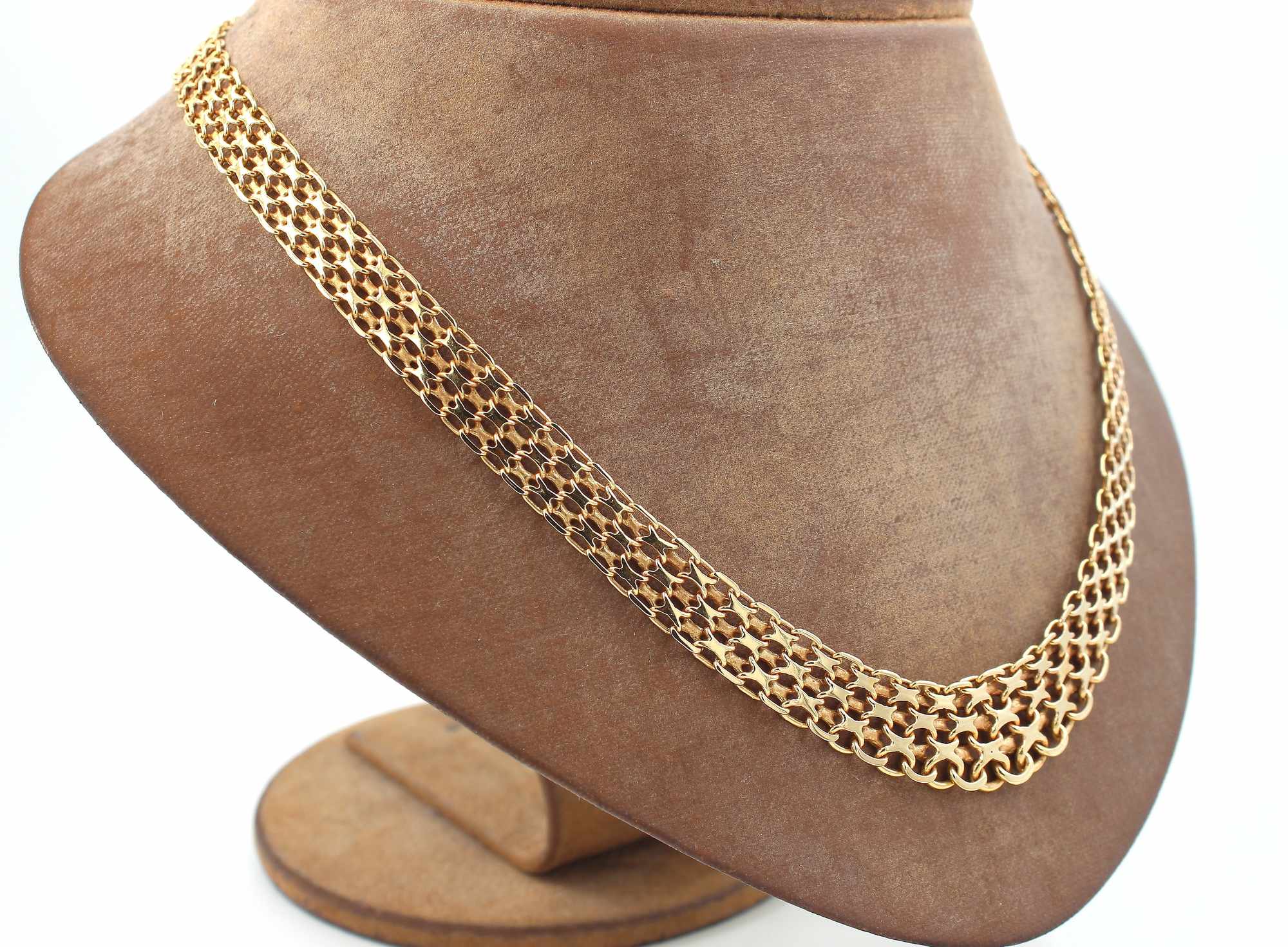 X-länk halsband i 18k guld 3X. vikt: 27,9g