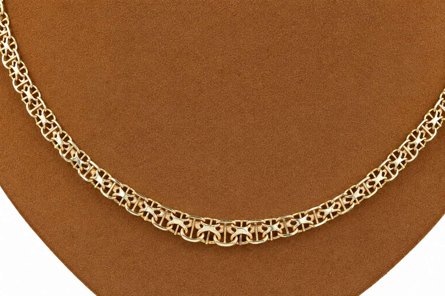 X-länk halsband med stavar i 18k guld.Vikt 16.93 g