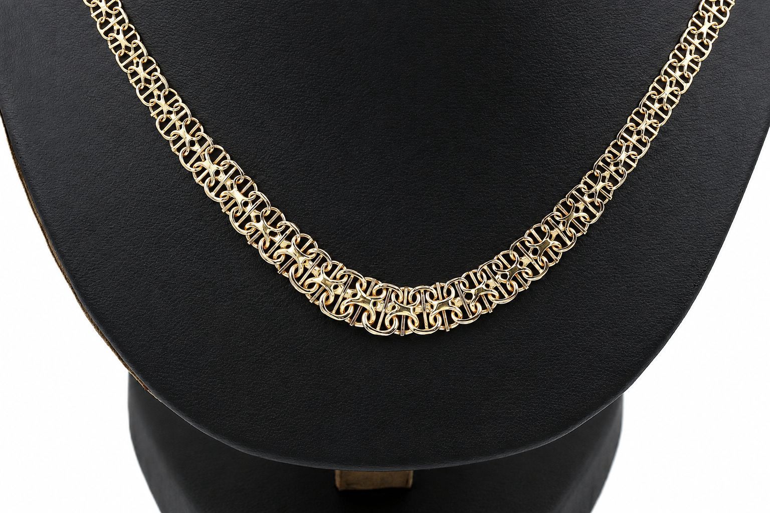 X-länk halsband med stavar i 18k guld.Vikt 14.5g