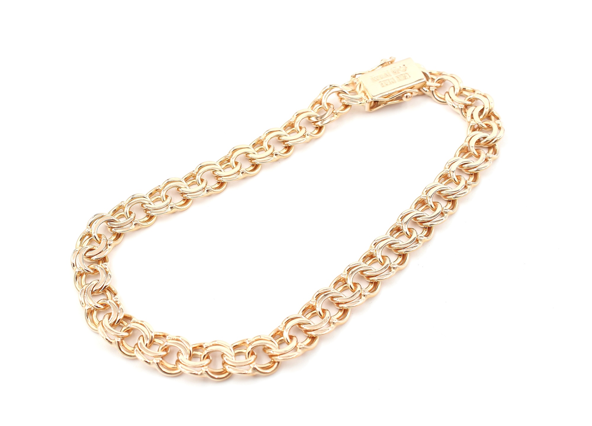 Bismarck armband i 18k guld .Vikt 15,3 g