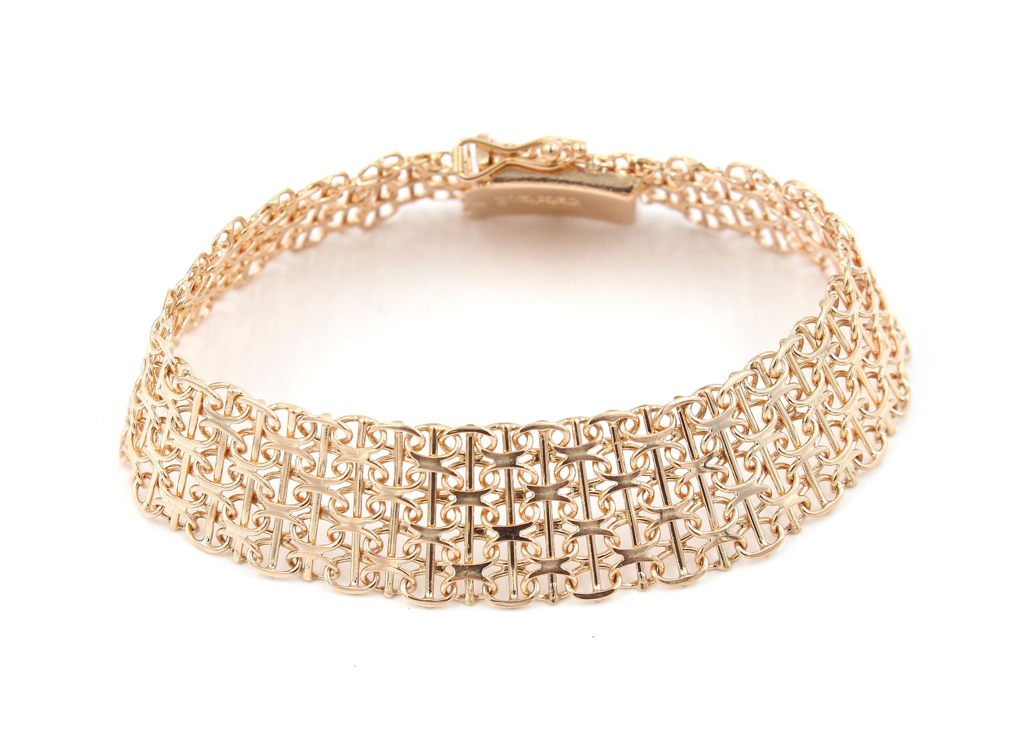 X-länk armband med stavar i 18k guld 3 x. vikt: 20,8g