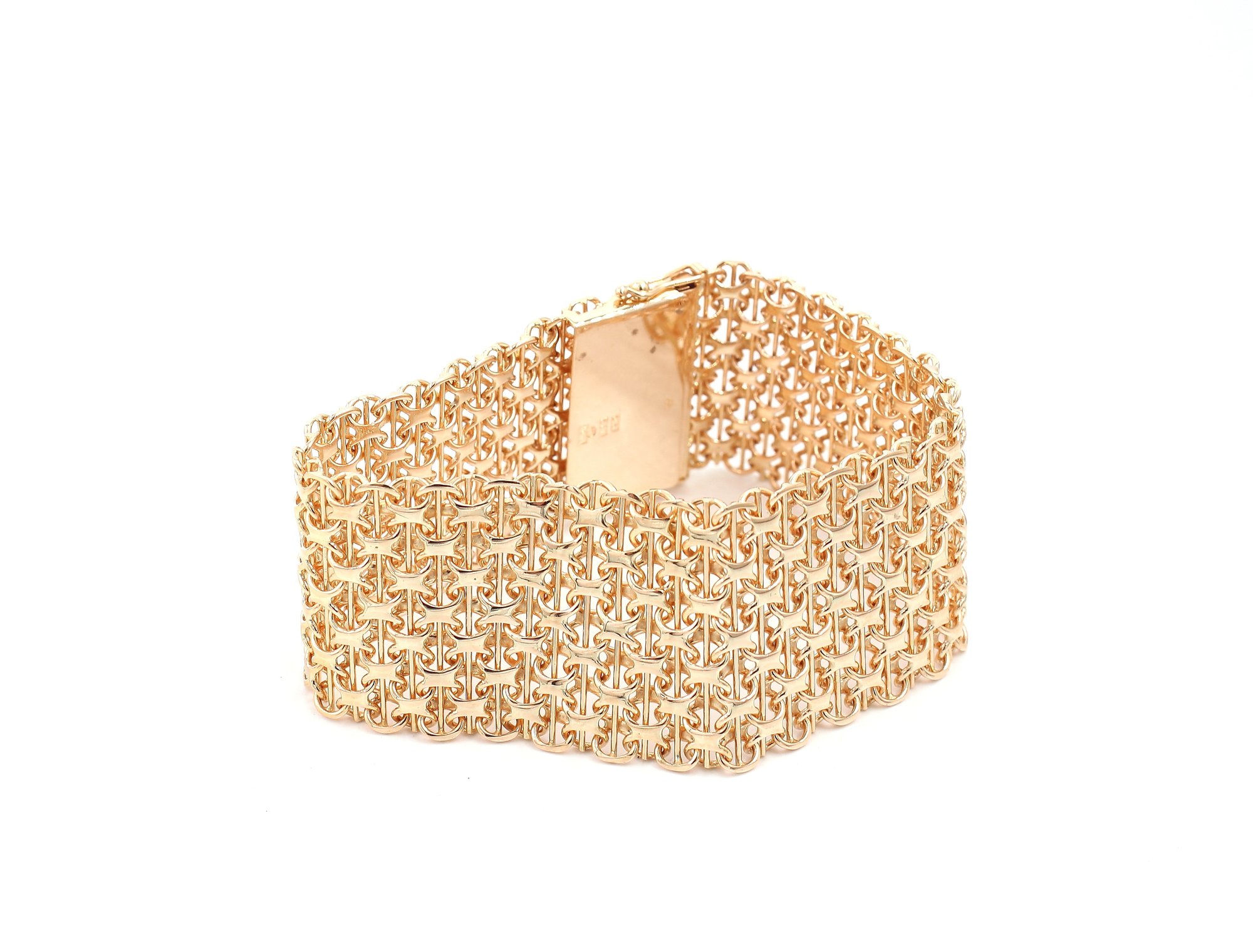 X-länk armband med stavar i 18k guld. 7 X. Vikt 55,5 g