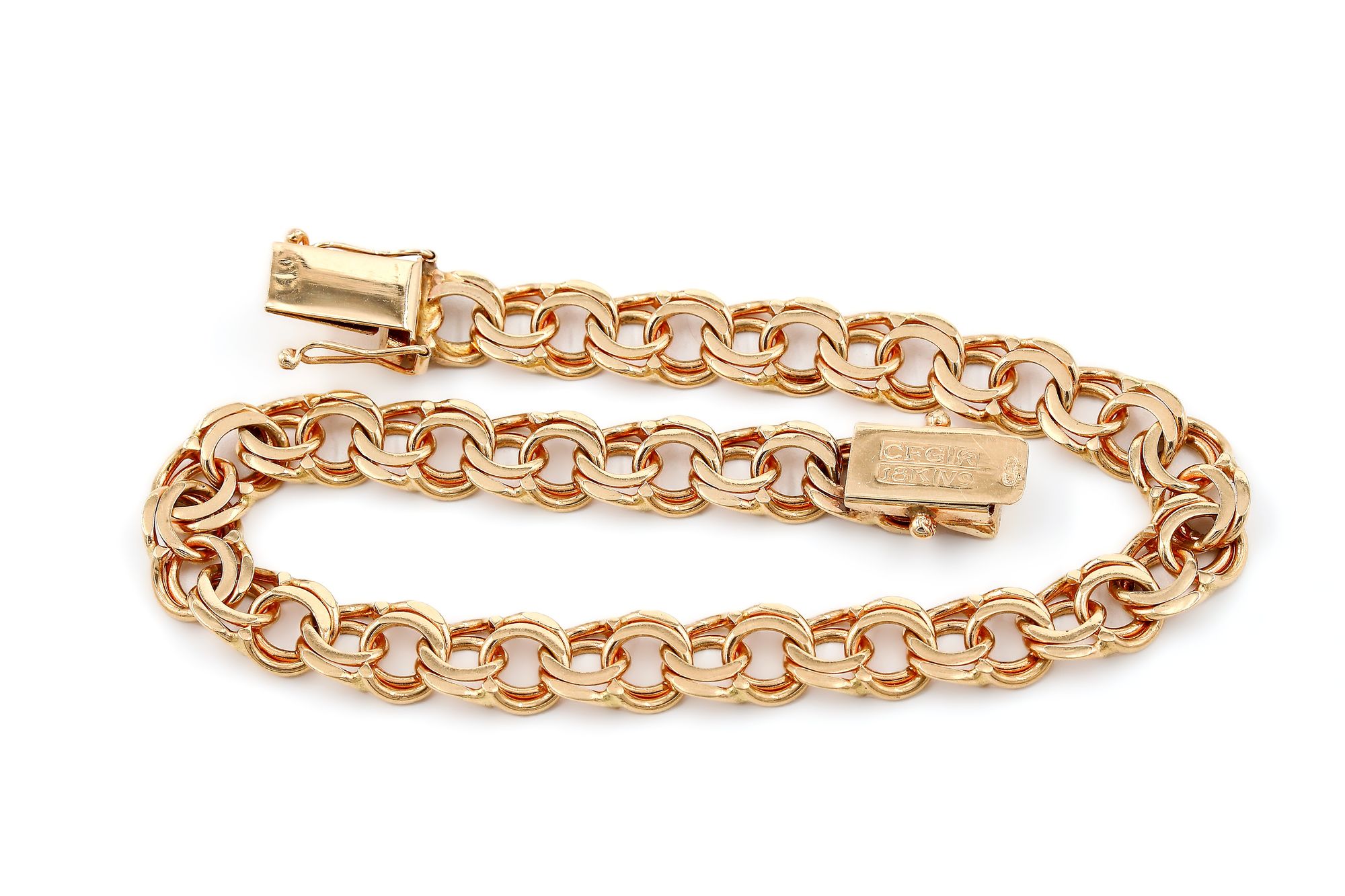 Armband bismarck i 18k guld.Vikt 15.03g
