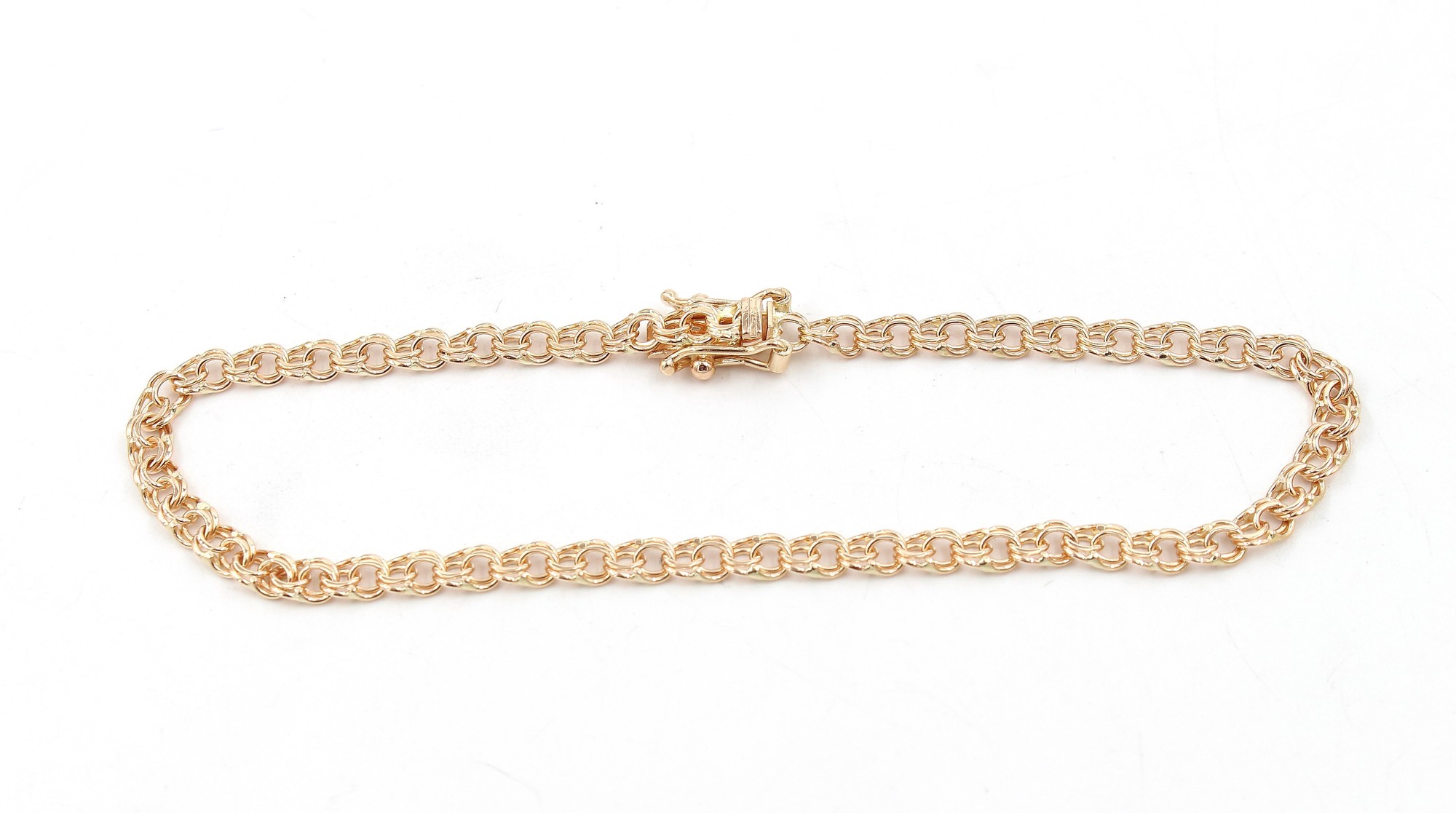 Bismarck armband i 18k guld massiv. vikt: 4,1 g