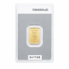 5 g Heraeus guldtacka 999,9 – framsida