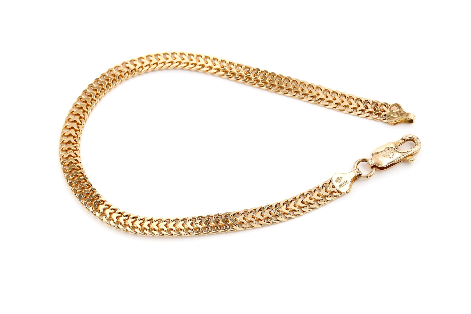 Armband fiskben i 18k guld.Vikt 5.7 g