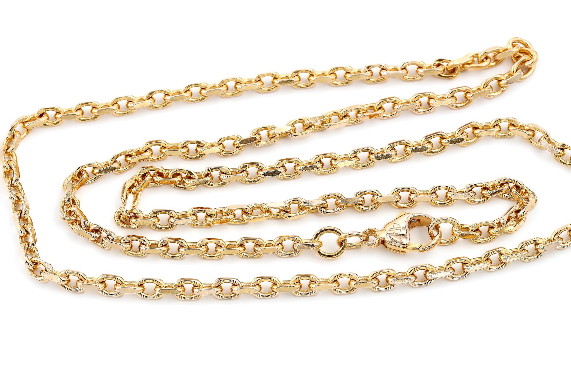 Halsband ankar i 18k guld.Vikt 26.27 g