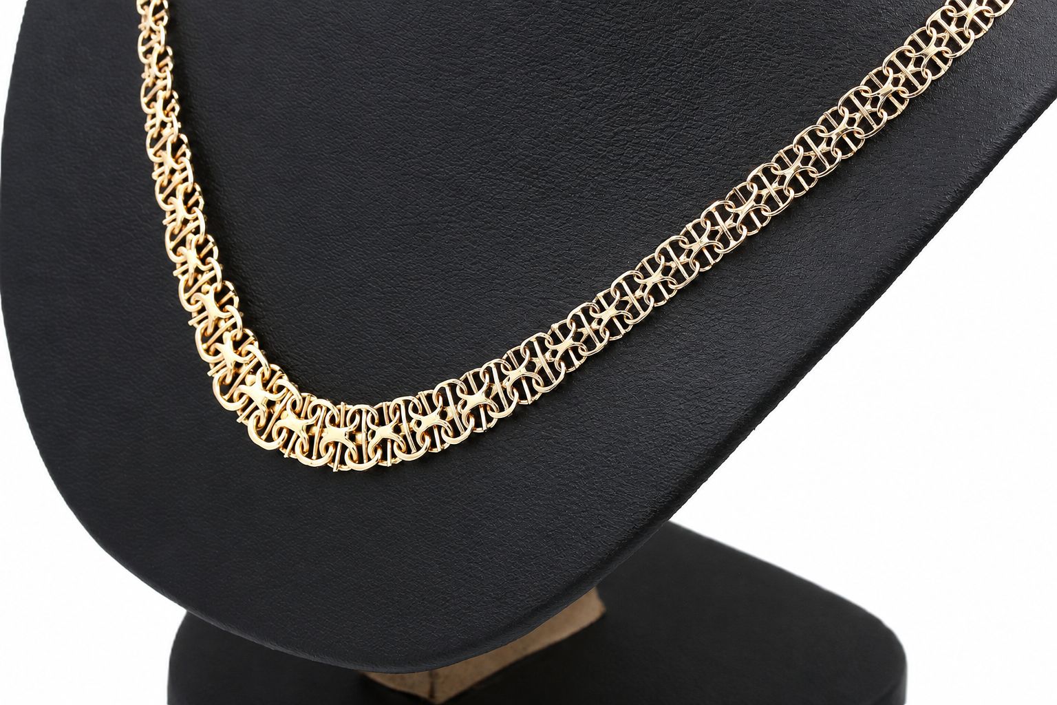 X-länk halsband med stavar i 18k guld.Vikt 14.5g