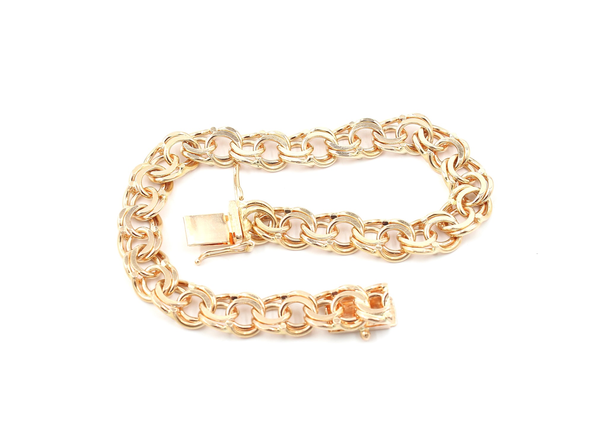 Bismarck armband i 18k guld. vikt: 24,7g