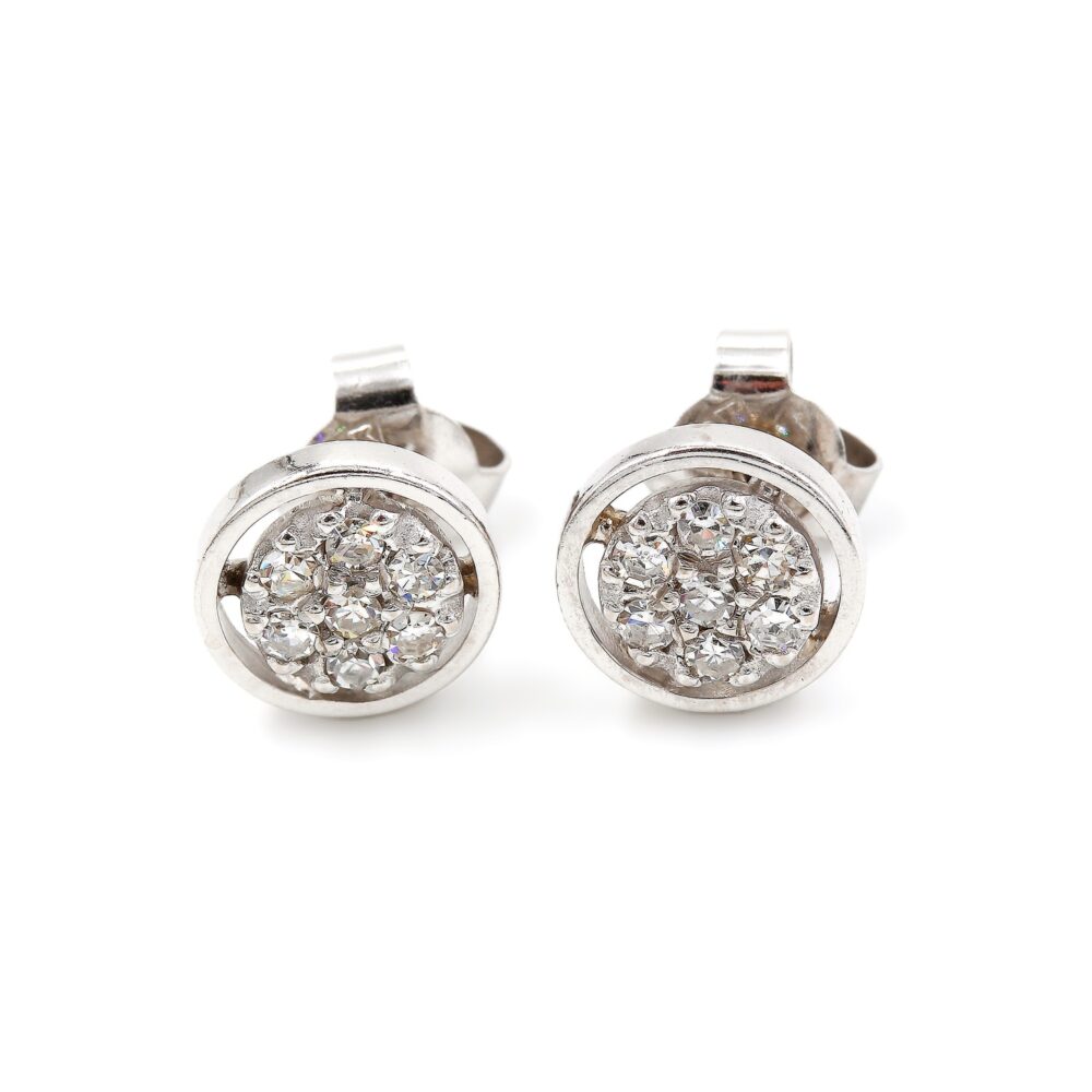 Diamantörhängen i 18k vitguld.Vikt 2.48g
