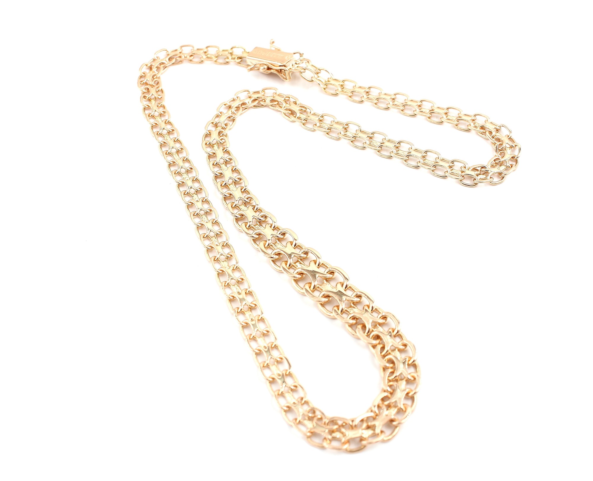 X-länk halsband i 18k guld.Vikt 18,9 g