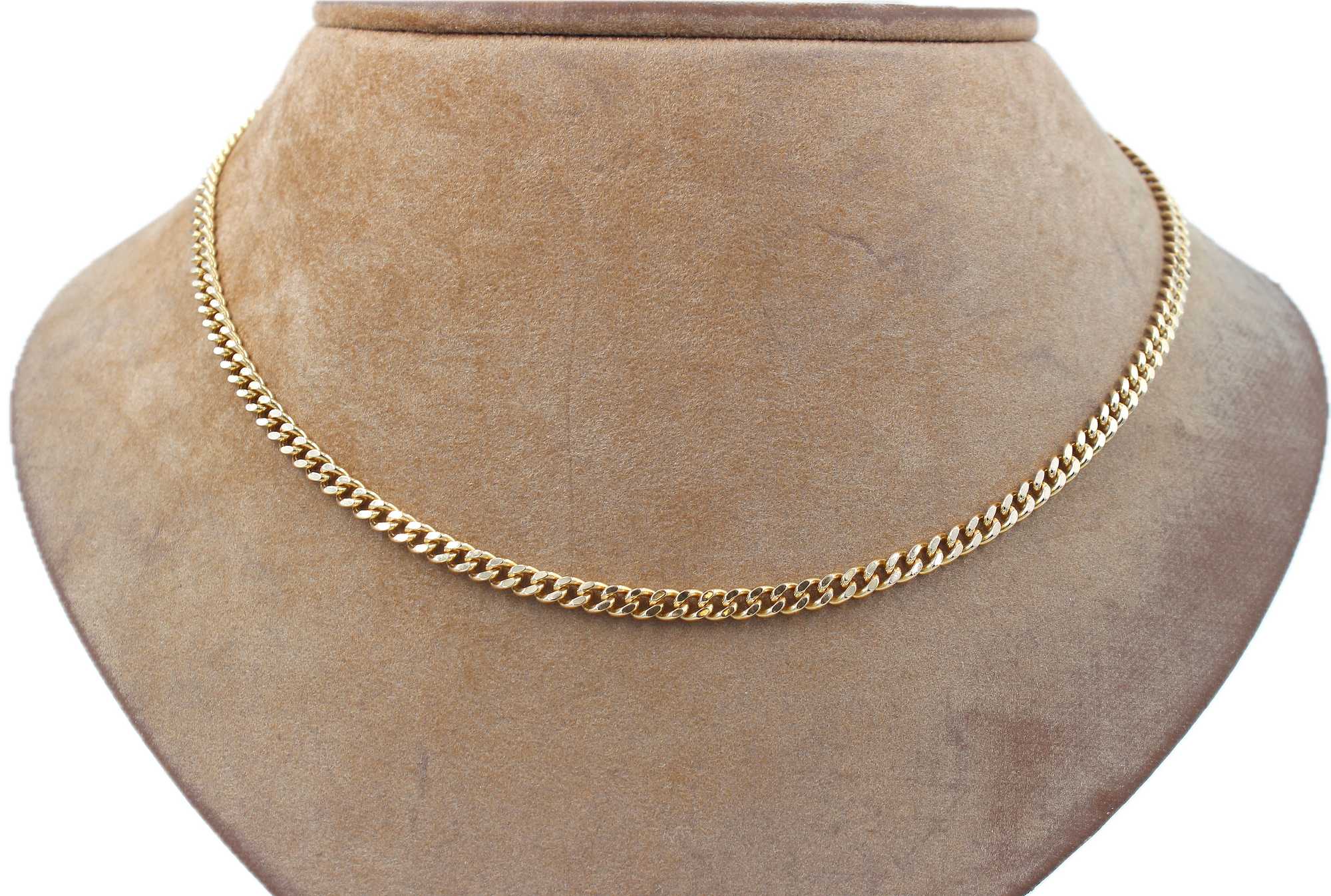 Pansar halsband i 18k guld. massiv vikt:19,5 g