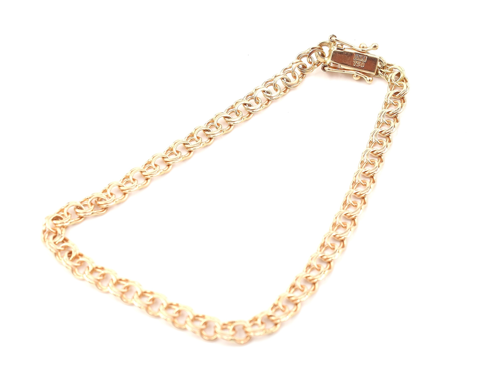Bismarck armband i 18k guld. vikt: 4,5g