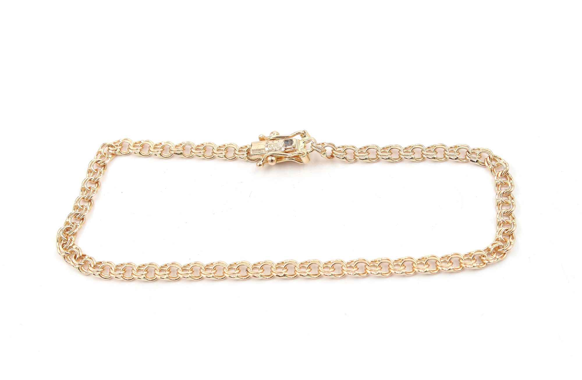Bismarck armband i 18k guld massiv. vikt: 4,1 g