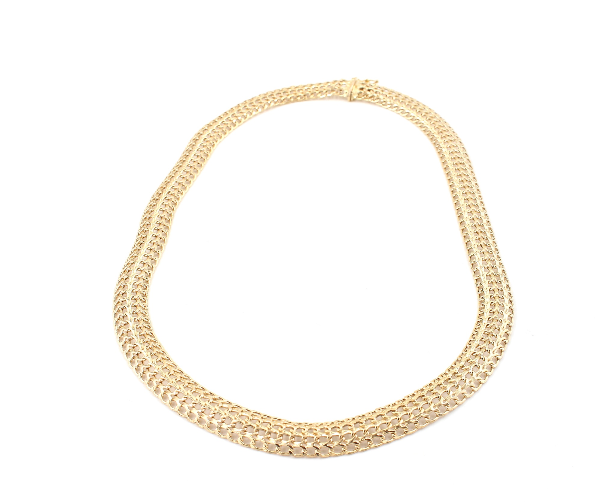 Fiskben halsband i 18k guld. vikt: 16,1g