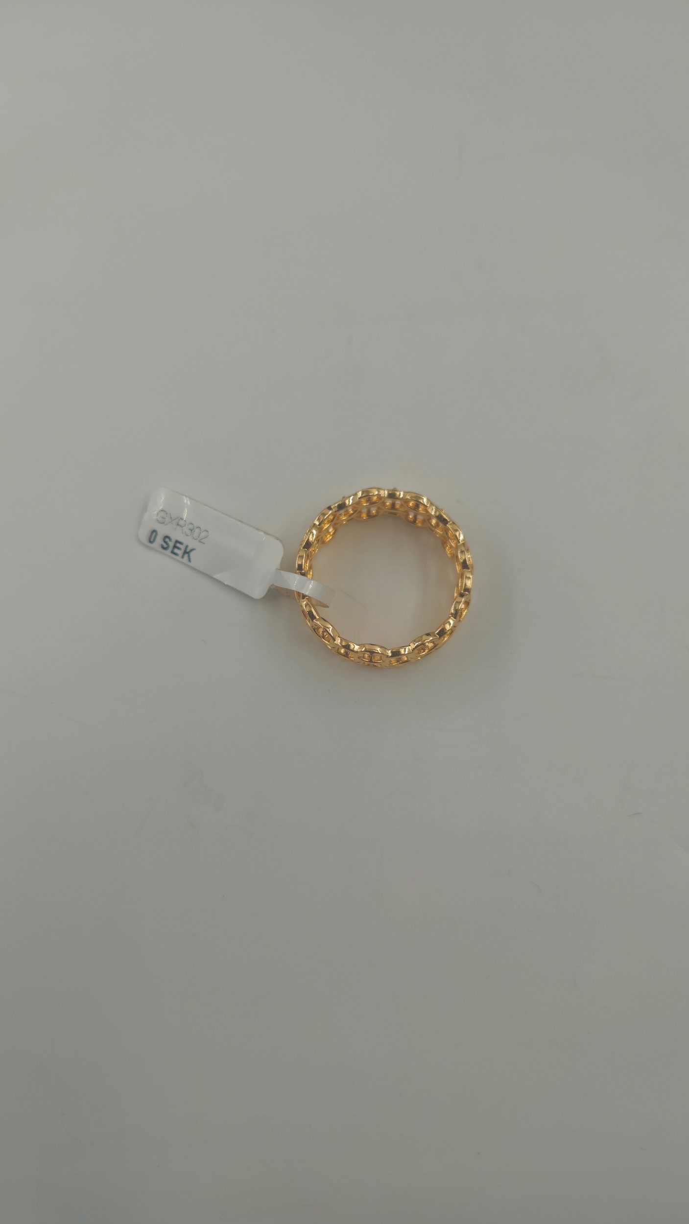 X-länk ring med stavar i 18k guld