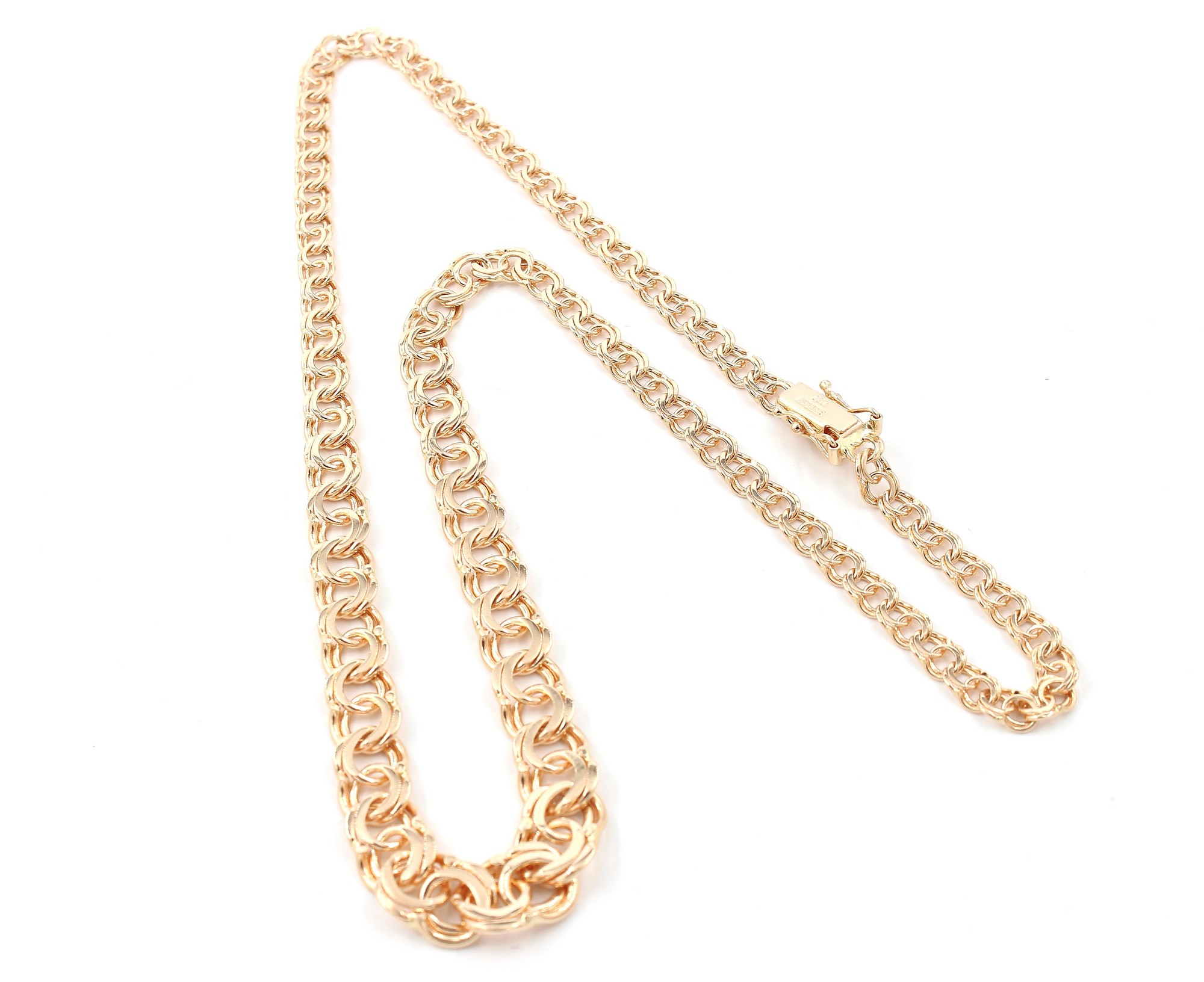 Bismarck halsband i 28k guld. vikt: 20,45g